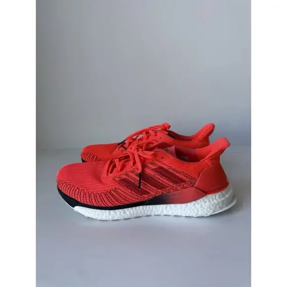 ADIDAS Solar Glide 19 Boost Orange Running Shoes Men's Size 9 - Picture 2 of 8